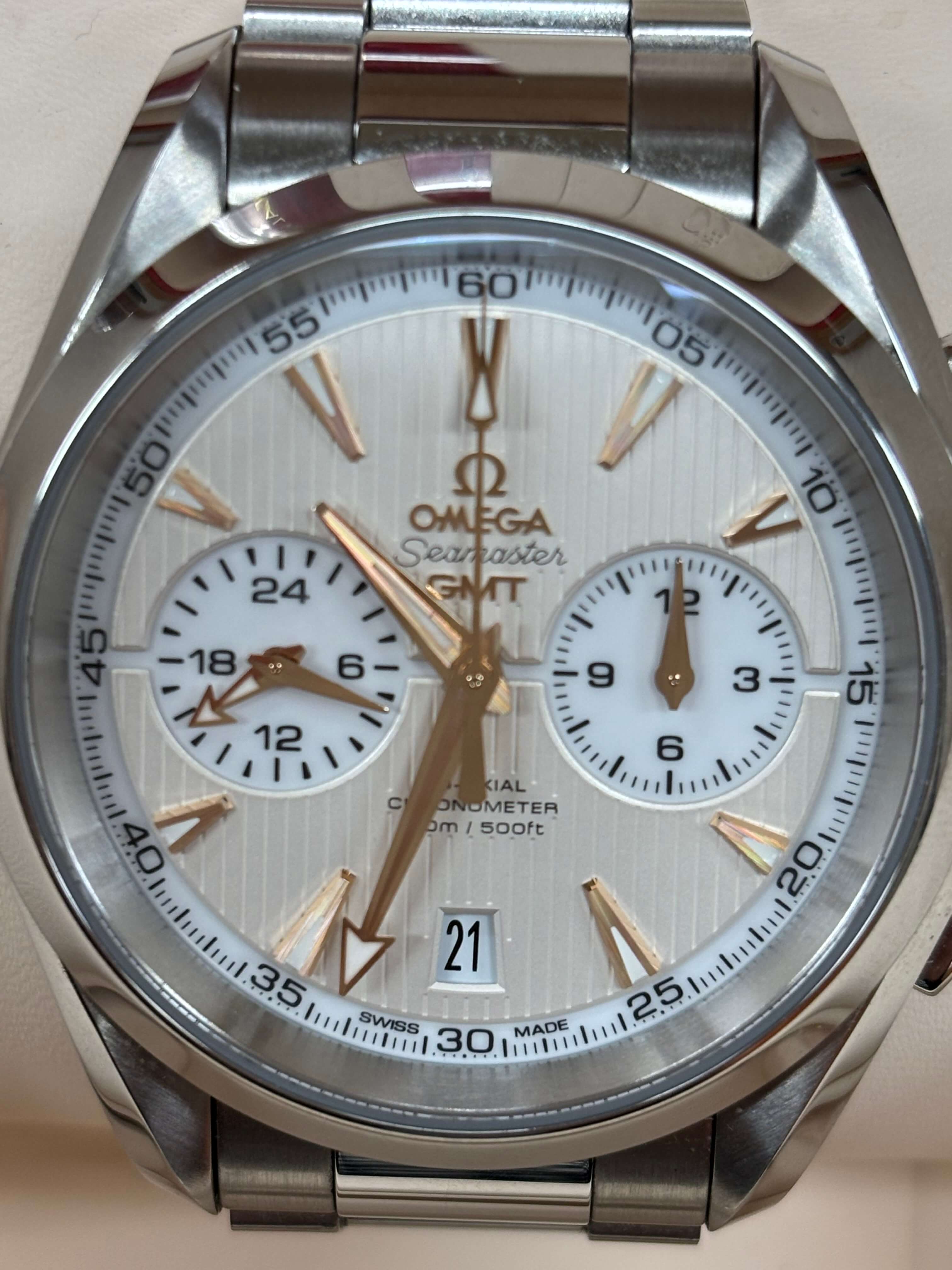 オメガ シーマスター アクアテラ GMT