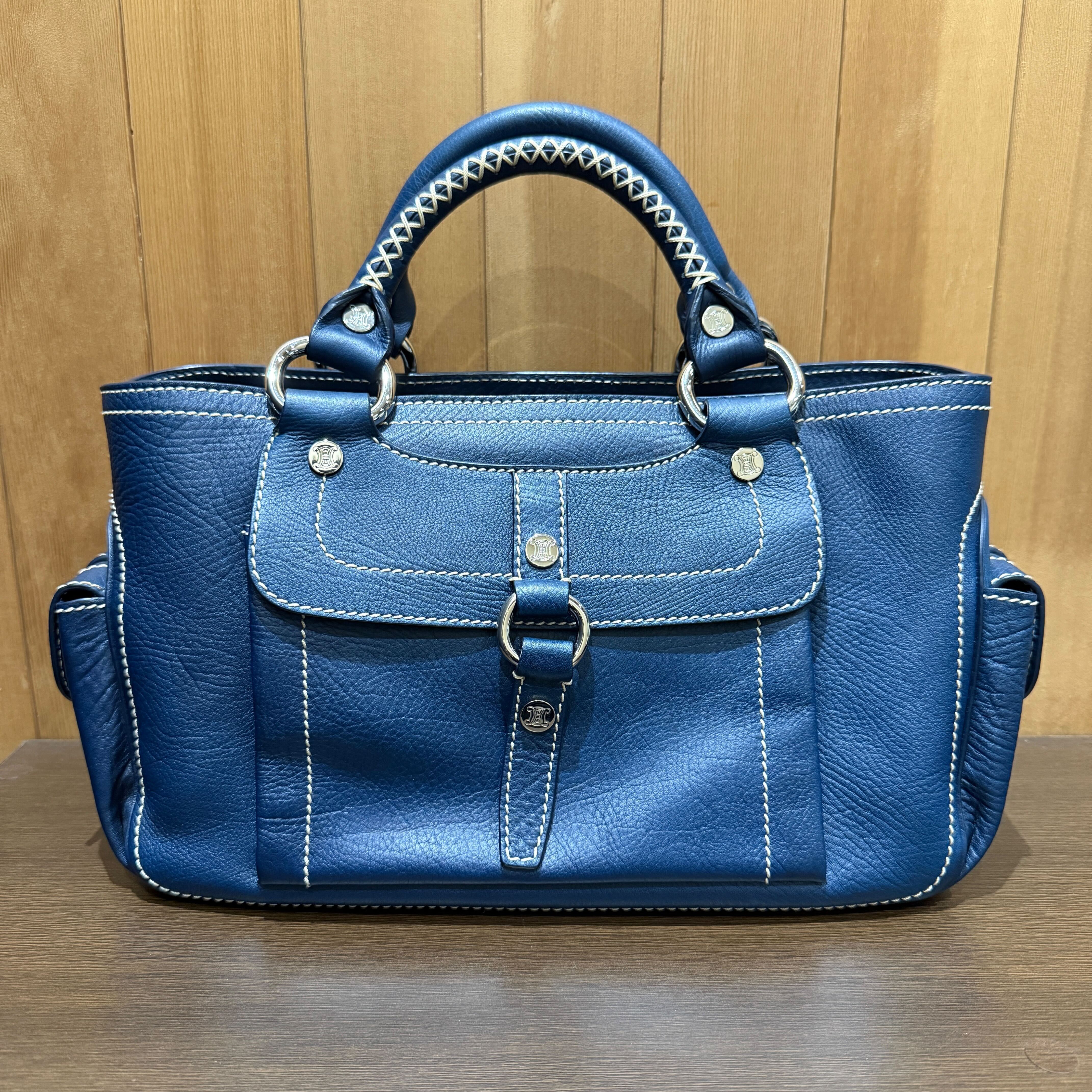 CELINE ブギーバッグ レザー 青